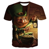 Saint Patrick's Day Closing Holiday Sweatshirt Digital 3D Printed Leisure Pullover T-shirt Men