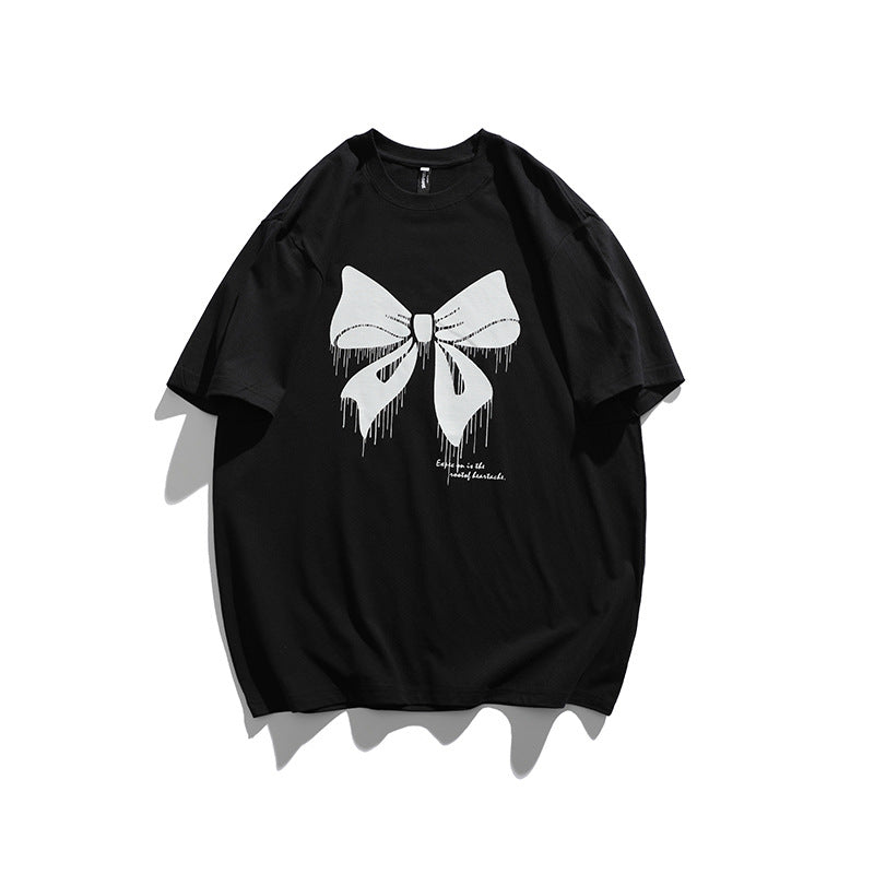 2022 Summer Man T Shirt Bow Print