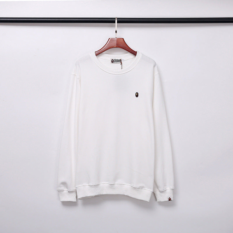 A Bath Ape Fall/Winter Male and Female Couples Wear Crew Neck Pullover Sweatshirt