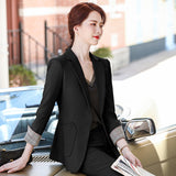 Women Pants Suit Uniform Designs Formal Style Office Lady Bussiness Attire Pink Fashion Business Suit
