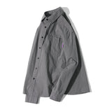 Men Shacket Long Sleeve Autumn Shirt Autumn Retro Loose Solid Color Simple Workwear Shirt Men