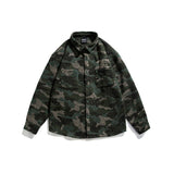 Men Shacket Long Sleeve Autumn Shirt Autumn Loose Personality Camouflage Shirt Men