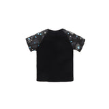 A Ape Print for Kids T Shirt Tide Brand Children's Clothing Short Sleeve Stitching Hip Hop