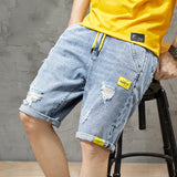 Mens Jean Shorts Summer Denim Shorts Men's Outer Wear Loose Men's Pants