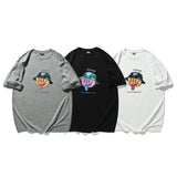 Men T Shirt Summer Casual Tops Men's Clothes Summer Wear Vintage Men's round Neck Short Sleeve Casual Loose Cartoon Printed T-shirt