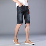Men Jean Shorts Summer Men's Jeans Middle Pants Stretch Korean Washed-out Casual