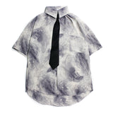 Harajuku Clothing Men's Casual Shirts Baby Boy and Girl Summer Vintage Print
