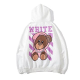 Autumn And Winter Cartoon Bear Series Velvet Padded Hooded Sweatshirt Men And Women Same Style