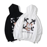 Autumn And Winter Joint Name Horn Doraemon Velvet Padded Hooded Sweatshirt Men And Women Same Style
