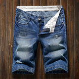 Mens Jean Shorts Summer Denim Shorts Men's Fifth Pants Trendy Loose Straight Short Pants