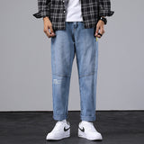 Men Summer Jeans Spring Loose Straight Jeans Large Size Sports Retro Trousers Men's Men Jeans