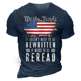 Man T Shirt  Casual round Neck Spot Heat Transfer Patch Printed