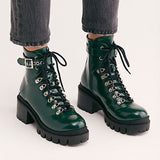 Coachella Festival Boots Autumn and Winter Round Head Chinese Heel Plus Size Short Boots