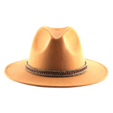 Fedora Hat British Gentleman Fedora Hat Men's and Women's Woolen Felt Top Hat