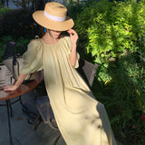 Green Fairycore Dress Gentle Style Halter Spaghetti Straps Dress Fairy Thin Chic Small Skirt Women's Summer