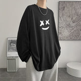 Men Long Sleeve T-Shirts Round Neck Printed Bottoming Shirt