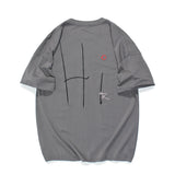 Men T Shirt Summer Casual Tops Men's Clothes Summer Wear Vintage Men's round Neck Short Sleeve Casual Loose Letter Embroidery T-shirt