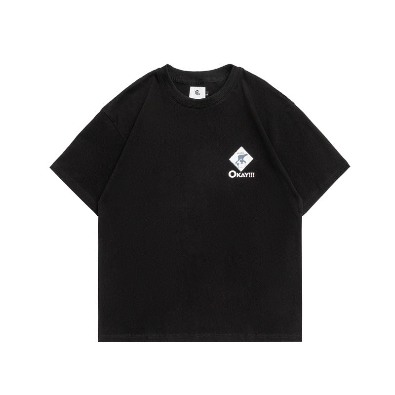 2022 Summer Man T Shirt Printed Loose round Neck