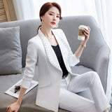 Women Pants Suit Uniform Designs Formal Style Office Lady Bussiness Attire Fashion Spring And Autumn Formal Suit Work Clothes