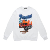 Men Fall Outfits Vintage Floral Print Long Sleeves T-shirt Loose Sweater