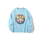 Mens Fall Outfits Round Neck Long Sleeve Sweater Loose Autumn and Winter Pullover Casual Jacket