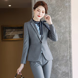 Women Pants Suit Uniform Designs Formal Style Office Lady Bussiness Attire Spring and Autumn Formal Suit Work Clothes