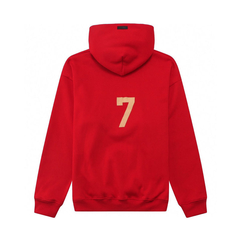 Fog Fear of God Hoodie Printed Red Hoodie Jacket Fog Men's Women's Pullover