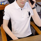 USPA Shirts Polo Shirt Men's Short-Sleeved Lapel Summer Embroidered Cotton T-shirt
