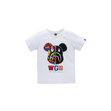 A Ape Print for Kids T Shirt Short Sleeve Colored Mosaic Children T-shirt