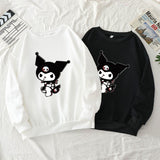 Kuromi Sweatshirt  Spring and Autumn Thin Clow M New Printed Cross-Border Loose Cotton round Neck Top for Women