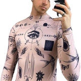 Rave Outfits Mens Long Sleeve Shirt Tight Turtleneck Base Long Sleeved Fitted T-shirt