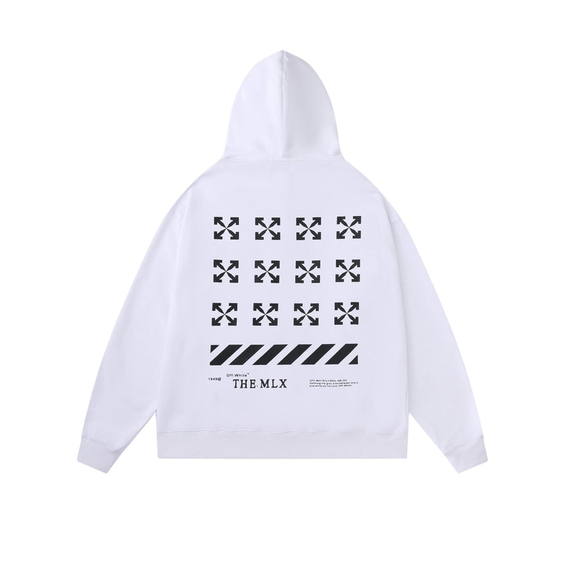 Autumn And Winter Sunset Flamingo Arrow Hooded Sweater For Men And Women