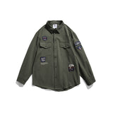 Men Shacket Long Sleeve Autumn Shirt Autumn Shirt Long Sleeve Shirt All-Matchloose Coat