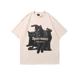 2022 Summer man t shirt Cat Printing Short Sleeve