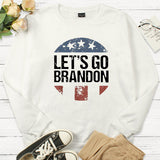 Let's Go Brandon T Shirt Letter Sweater round Neck Spring and Autumn Sweater Men and Women