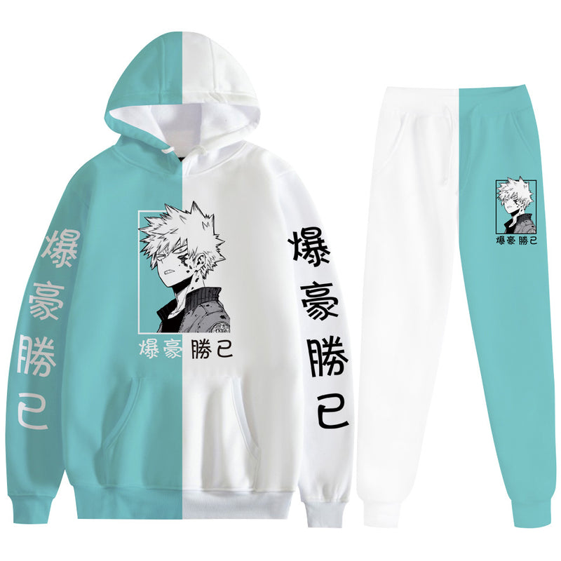 Split Hoodie Demons and Angels My Hero Academia Two-Tone Hooded