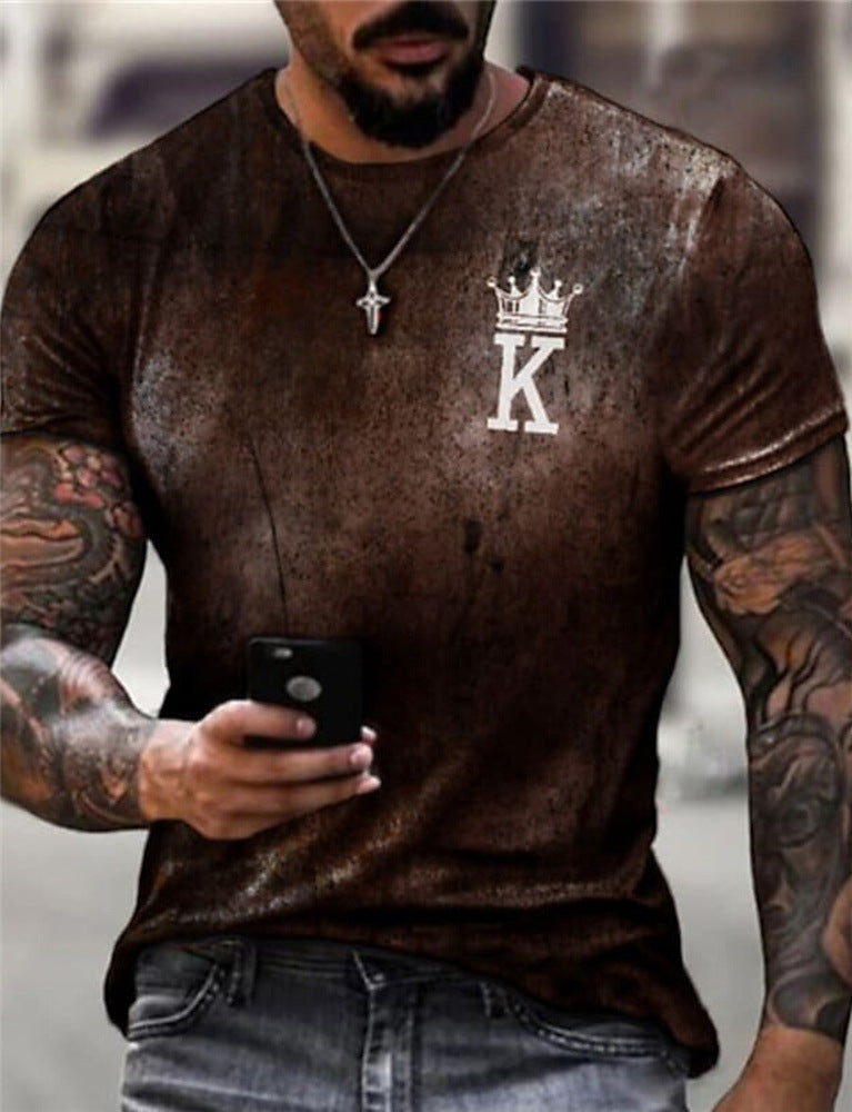 3D T Shirt Printing Sports Style Loose