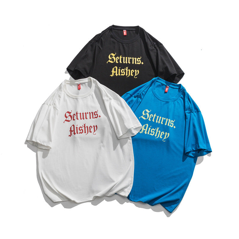 2022 Summer man t shirt Letter Short Sleeve