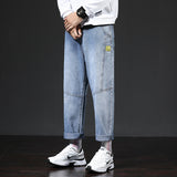Men Summer Jeans Spring Straight Jeans plus Size Retro Sports Trousers Men