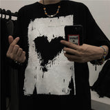 Harajuku Clothing Men's Tshirt Classic Retro Shirts Summer Printed Loose Short Sleeve T-shirt Men's and Women's Tops