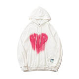 Mens Fall Outfits Letter Graffiti Printed Hoodie Loose Long Sleeve Jacket