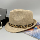 Fedora Hat Summer Short Brim Jute Fedora Hat Top Hat