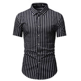 Men Shirt Fashion Slim Fit Shirt Short Sleeve Shirt Large Size Casual Top Summer Men's Casual Short Sleeve Shirt Business