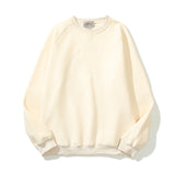 Fog Essentials Long Sleeve round Neck Sweatshirt Fog Younger Brother Seven Seasons Double Line Adhesive Letter Crew Neck Pullover Long Sleeve
