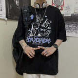 Harajuku Clothing for men T-shirt Classic Shirts Summer Printed Loose Short Sleeve T-shirt