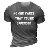 Man T Shirt round Neck Printed Loose Pullover