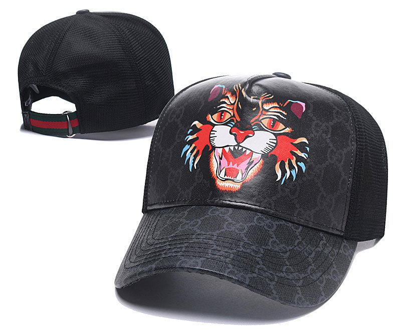 Wolf Print Cap Baseball Cap Men's Embroidered Spring Animal Mesh Cap