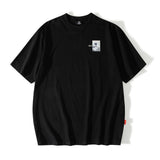 Men T Shirt Summer Casual Tops Wave Printed Short Sleeve T-shirt Men's round Neck Half Sleeve Street Fashion Loose Half Sleeve
