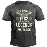 Man T Shirt Black round Neck Loose Print