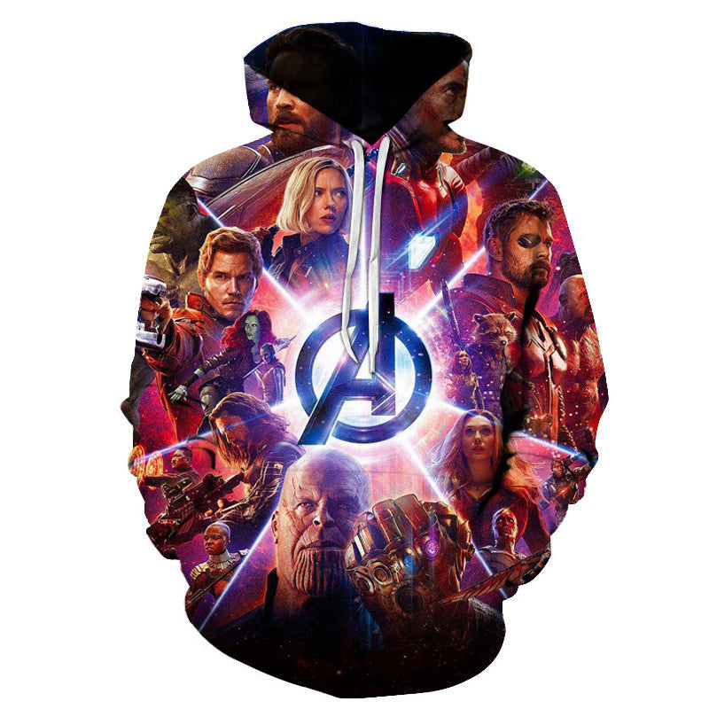 Captain America Hoodie Avengers 4 Final Battle 3D Printed Sweater Hoodie Men
